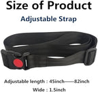 Wheelchair Safety Strap Seat Belt，80’’ Adjustable High Chair Safety Harness，Chair Strap for Elderly/Adults/Children，Patients Cares Safety Strap (Black)