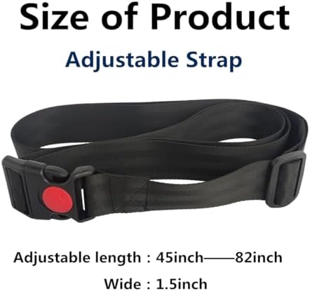 Wheelchair Safety Strap Seat Belt，80’’ Adjustable High Chair Safety Harness，Chair Strap for Elderly/Adults/Children，Patients Cares Safety Strap (Black)