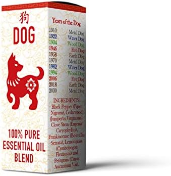 Mystix London | Dog - Chinese Zodiac Essential Oil Blend 10ml - for Diffusers, Aromatherapy & Massage Blends | Perfect as a Gift | Vegan, GMO Free