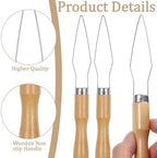 3Pcs Easy Button Hook Comfort Wide Grip Button Assist Device Buttons Helper Tool with Easy-Grip Wooden Handle Buttons Hook Assist Device for Limited Dexterity Caused