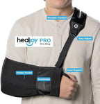 Pro Arm Sling with Split-Strap Support – Ergonomic Shoulder & Arm Brace, Lightweight Breathable Mesh, Adjustable Left or Right, Pain-Relief Comfort for Men & Women