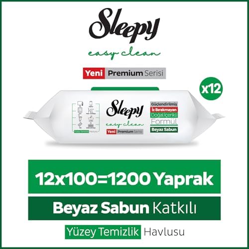 Sleepy Easy Clean White Soap Additive Surface Cleaning Towel, 1200 Sheets
