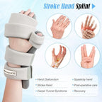 Resting Hand Splints for Straightening Fingers,Carpal Tunnel Wrist Brace Night Immobilizer With Finger Separators for Stroke Rehabilitation,Muscle Atrophy, Dupuytren's Contractures (Left)