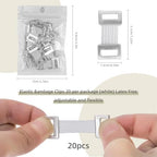 30 Pcs White Elastic Bandage Clips, Reusable Bandage Clips with Stretch Metal Clasps, Secure Fastening Clips for Fixing Various Bandages and Gauze, Bandaging Supplies