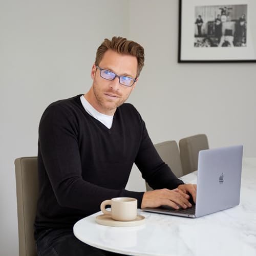 OPULIZE SEE Reading Glasses with Blue Light Blocking for Women and Men, Narrow Frame, Spring Hinges, Computer Gaming Glasses, Black to Pink,Purple +1 (Pack of 2)