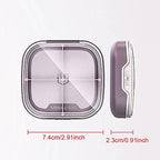 1PC Pill Box, Medicine Organizer for Purse, Daily Vitamin Case 4 Days for Travel, PC+PP Cute Weekly Supplement Capsule Small Container for Pocket, Portable Gummies Holder，Russet
