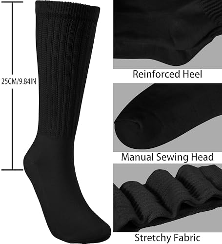 BomKinta Crew Slouch Socks Women - Retro Scrunch Short Sock - Soft Solid Ankle Socks - Gifts for Womens Size 5-11