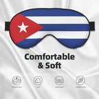 Cute Cuba Flag Sleep Mask for Women Men Soft Breathable Eye Mask with Adjustable Strap for Home Bed, Sofa, Travel