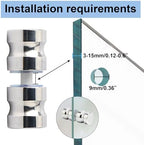 Alise Shower Glass Door Handle,Sliding Shower Doors Knob Back-to-Back Pull Hardware Replacement Parts,Solid SUS304 Stainless Steel Knobs,Polished Chrome,L5000