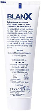BlanX Pro Shine Whitening O3X Oxygen Power Non-Abrasive Peroxide Free Toothpaste - 75ml (Pack of 3)