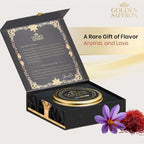 Golden Saffron Luxtury Gift Box, Premium All Red Saffron Threads, Grade A+ Super Negin, Perfect For Any Occasions Non-GMO Verified for Tea, Paella, Rice, Desserts, and Risotto (10.0 Grams Gift Box)