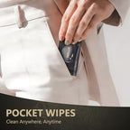 MOLLIS Flushable Feminine Wipes with Witch Hazel & Vitamin E, Unscented & Alcohol-Free, Travel Size Mini Packs, 100% Plant-Based, Sewer & Septic Safe, 6 Packs (36 Wipes Total)