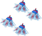 4 x Vileda Supermocio 3 Action Microfibre Mop Head Replacement Refill Blue
