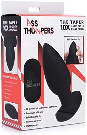 The Taper 10X Smooth Silicone Remote Control Vibrating Butt Plug