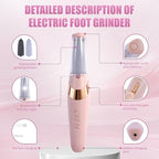 Pedicure Tool, Foot Callus Remover, Electric Pedicure Set, Foot Care, Removes Rough Dead Skin on The Feet, Making Your Feet Smooth. (Pink)