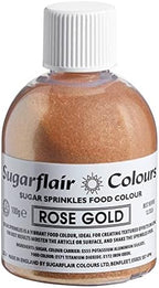 Rose Gold Sugar Shaker - Sugarflair Sugar Sprinkles Food Colour