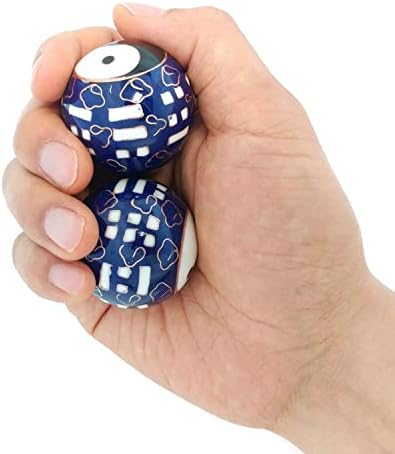 Top Chi Premium Bagua Baoding Balls. Chiming Chinese Health Balls for Hand Therapy, Exercise, and Stress Relief (Medium 1.6 Inch)