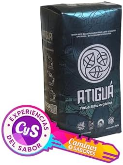 Organic Yerba Mate Tea Atigua from Argentina – Organic, Naturally Unsmoaked (No Smoked Process) – 1.1 LB (500g)