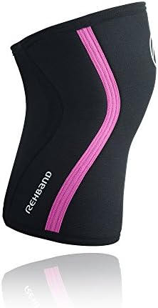 Rehband Rx Knee Sleeve 7mm - Black/Pink - XLarge - 1 Sleeve