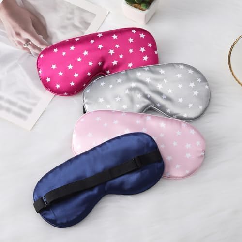 3 Pcs Star Sleeping Eye Masks Night Time Eye Covers Travel Blindfolds Nap Eye Covers Masks Soft Blackout Eye Masks with Adjustable Strap