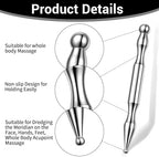 4 Pcs Acupuncture Pen Stainless Steel Acupressure Pen Reflexology Massage Tool for Body, Face 8 Sized Headed Acupuncture Needles Manual Deep Tissue Tool Body Point Probe Pens for Full Body Relaxing