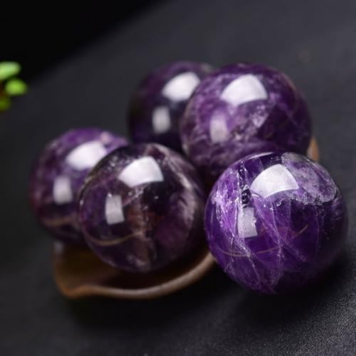 Dreamy Amethyst Ball – Natural Quartz Crystal Sphere with Stand, Gemstone Specimen for Reiki Healing, Meditation, Feng Shui, Home Decor,3in(80mm)