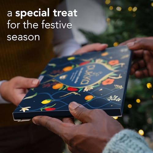 Pukka Christmas Tea Sampler, Selection of 24 Delightful Black & Green Tea Infusions, Advent Calendar Holiday Gift Set for Tea Lovers, 100% Organic