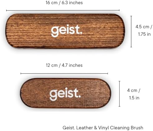 Geist. Leather & Upholstery Cleaning Brush Medium | To clean car seats, leather sofas, and alcantara | For car interiors, furniture, boots, shoes, bags and more