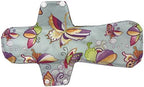 MUMBABY 6pcs 12 Inch (30.5cm) Heavy Flow Charcoal Bamboo Mama Cloth/Menstrual Pads/Reusable Sanitary Pads (Xinjiang Flower Group, 12inch)