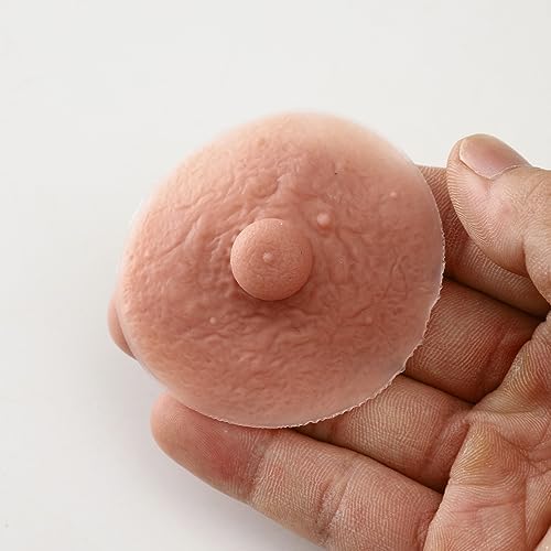 YiZYiF 1 Pair Self Suction Silicone Nipples Cover Realistic Adhesive Pasties Stickers for Breast Form Cosplay Crossdresser