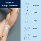 No Hair Crew Body At Home Hair Removal Cream for Manscaping Unwanted Hair with Energizing Ginseng, Premium Depilatory, Painless & Flawless, Made for Men, 200ml