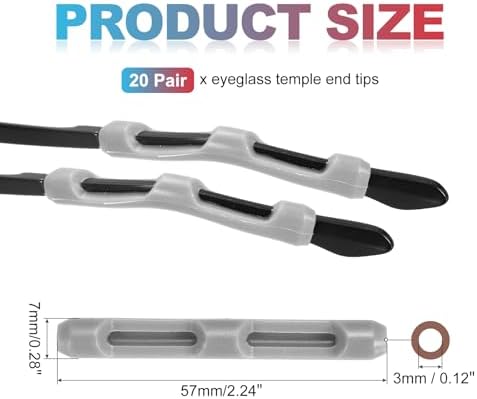 PATIKIL Glasses Temple End Tips Eyeglass Arms Legs Ear Sock Anti Slip Tube Sleeve