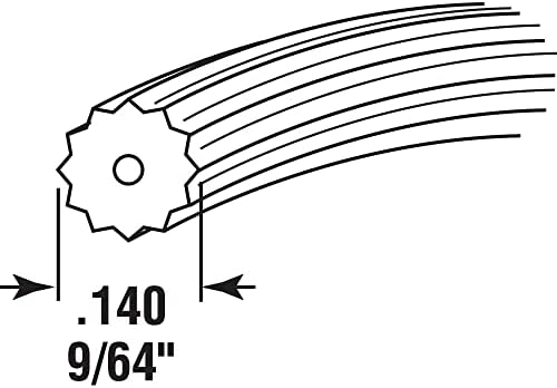 Prime-Line P 7563 Screen Retainer Spline, 0.140 In. (9/64 In.), 250 foot, Black (1 Roll)