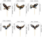 Ercadio 24 Pack Eagle Cupcake Toppers Eagle Cupcake Picks Animal Cupcake Picks Eagle Birthday Cupcake Decorations for Baby Shower Birthday Animal Theme Party Cake Decor Supplies