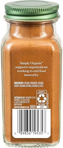 Simply Organic Pumpkin Spice - Certified Organic, Kosher | 1.94 Ounce (Pack of 1)