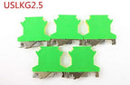 Davitu 2pcs USLKG-2.5 Ground terminal DIN Rail Universal Terminal Blocks Screw Type USLKG-2.5 blue Phoenix Type