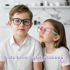 Bio-th Blue Light Blocking Glasses for Kids Girls Boys Teens Anti Glare UV Protection Computer Gaming TV Phone Screen Glasses