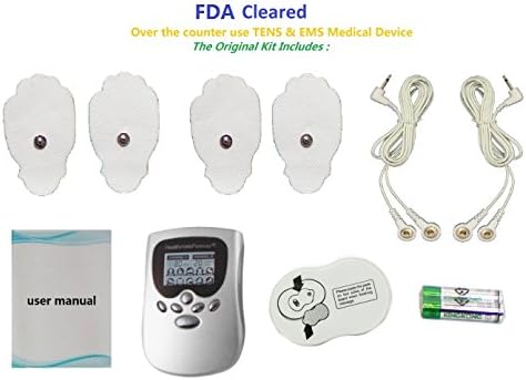 HealthmateForever PM10AB White Best Powerful Pain Relief Electric Impulse 8 Modes Massager | Muscle Pulse Massager + Extra Weight Loss Abs Waist Toning Belt | Hand Held Massagers for Back Pain Relief