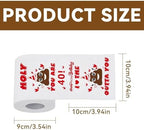 40th Birthday Gifts for Women Men, Happy Prank Toilet Paper, Novelty Gag Gifts 40th Birthday Decorations, Funny Toilet Tissues Bulk Toilet Rolls, Presents for Female Male 40th Birthday, 3 Layers