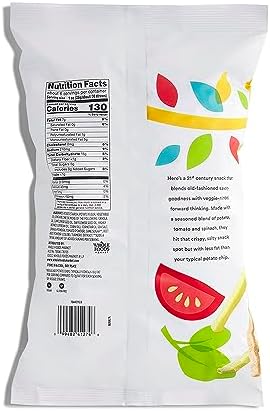 365 by Whole Foods Market,Veggie Straws,Made with Tomato and Spinach,Vegan,Gluten-Free,6 Ounce,(Pack of 2)