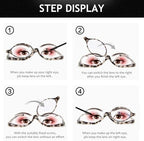 2 Pairs Makeup Reading Glasses for Women, Magnifying Flip Down Cosmetic Readers, Make Up Glasses with Spring Hinge