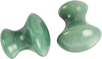 2 Pcs Green Gua Sha Facial Tools Scraping Massage Board Mushroom Face Jade Stones Beauty Massager Scraper for Skin Caring Spa, Facial Skin Care Sets and Kits, Face