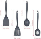 Glad Cooking Kitchen Utensils Set – 7 Pieces, Nylon Tools for Nonstick Cookware, Gray