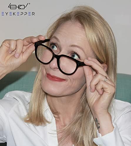 Eyekepper Oversize Reading Glasses Women Stylish Readers - Black +1.25