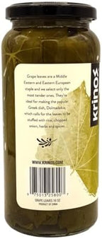 Krinos Grape Leaves in a Jar - Gourmet Leaves Premium Quality, 16 Ounces (454 grams)