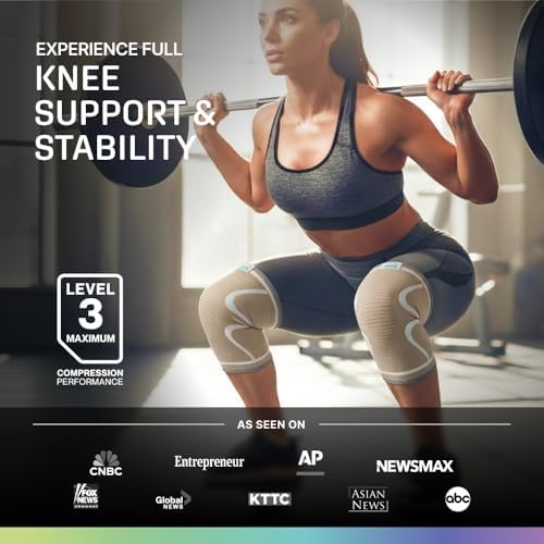 Modvel 2 Pack Knee Brace for Women & Men - Workout Knees Compression Sleeve for Knee Pain Relief Joint Support for ACL, Arthritis, Meniscus Tear Knees Brace for Sports, Rodilleras para Gym Fitness