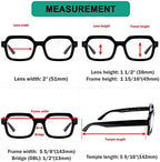 Eyekepper 5-pack Reading Glasses for Women Square Readers Large Frame