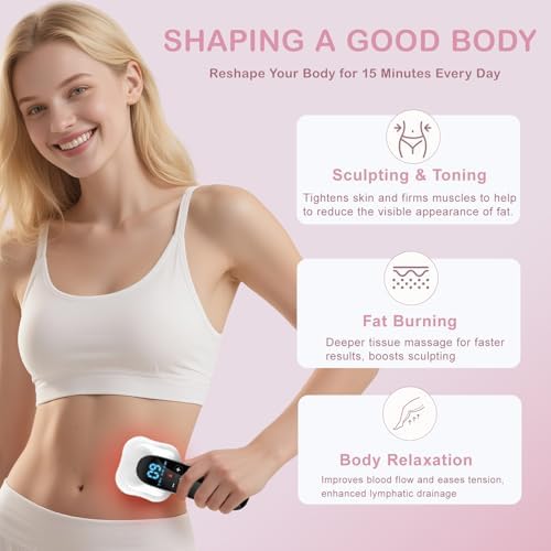 MASIKE Body Sculpting Machine - Professional Handheld Cordless Cellulite Massager - Suitable for Belly, Neck, Legs, Hip, Arms, Gift for Women