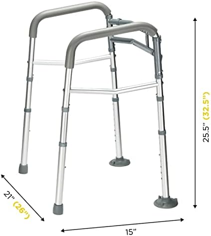 Medical king Toilet Safety Rail - Adjustable Detachable Toilet Safety Frame with Handles Heavy-Duty Toilet Safety Rails Stand Alone - Toilet Safety Rails for Elderly, Handicapped - Fits Most Toilets