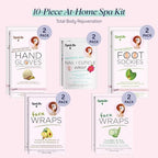 SpaLife 10 Piece Korean Face Mask & Moisturizing Hand Gloves Set | Foot Mask Socks for Dry Cracked Hands & Feet | Korean Skincare Cuticle Repair Mask Women | Self Care Gifts for Women | 10 Pack